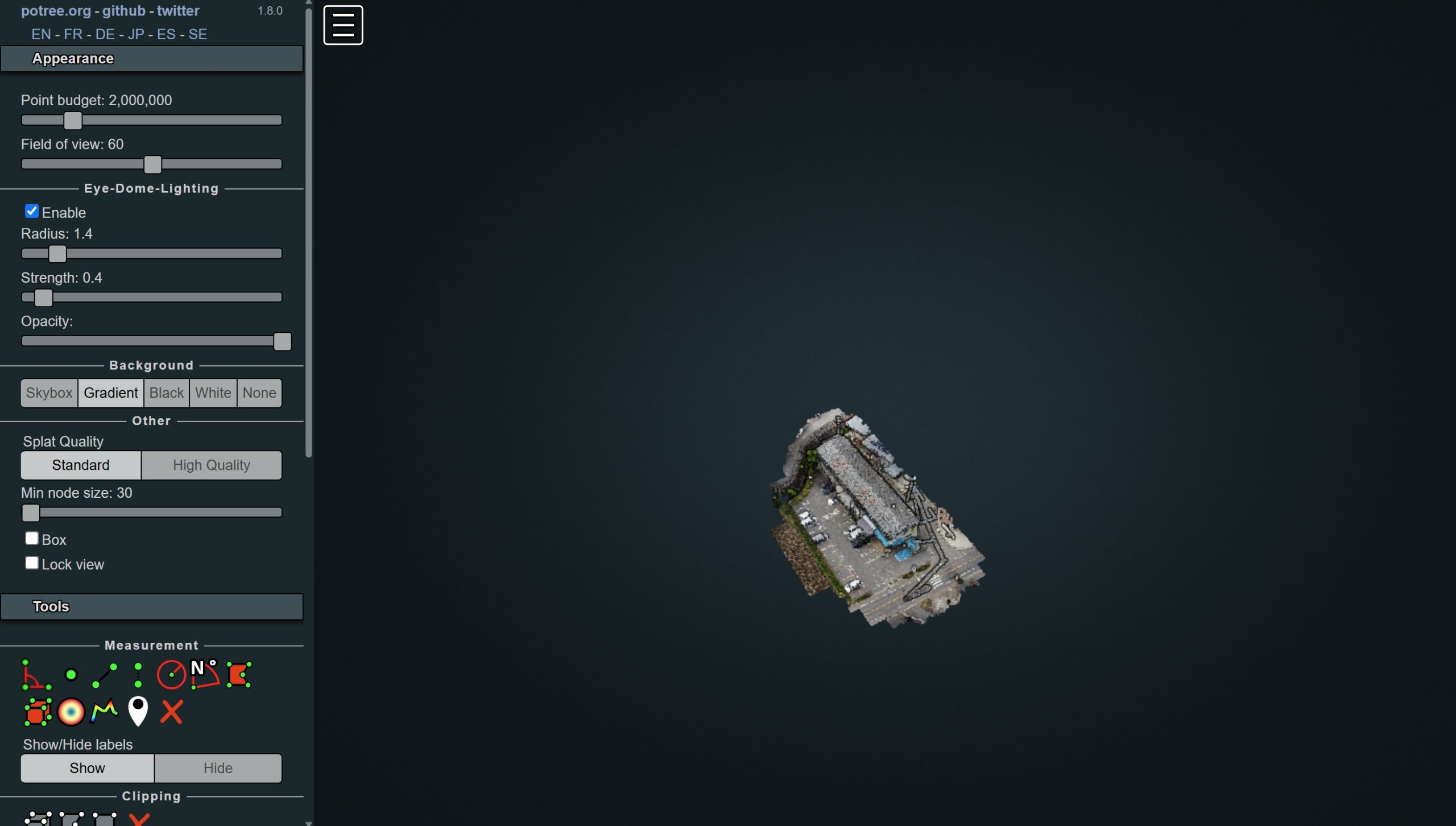  Potreeの製品画面1